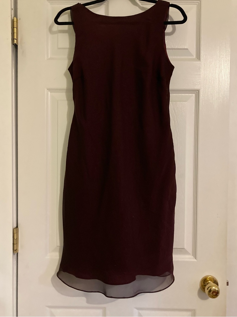 Chelsea Nites Sheer Hem Midi Dress